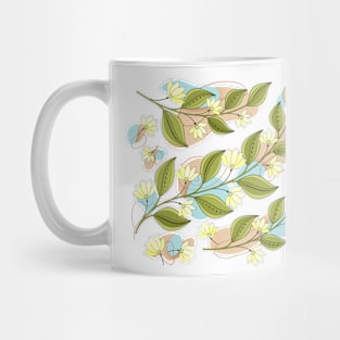 Colorful Print with Abstract Flowers Mug